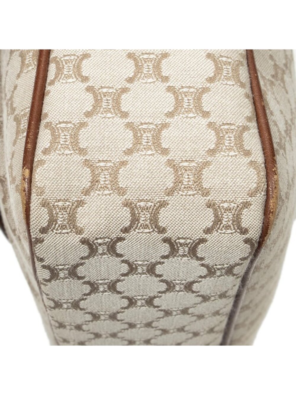 Celine Front Pocket Crossbody Beige Brown Macadam Canvas - Picture 8 of 10